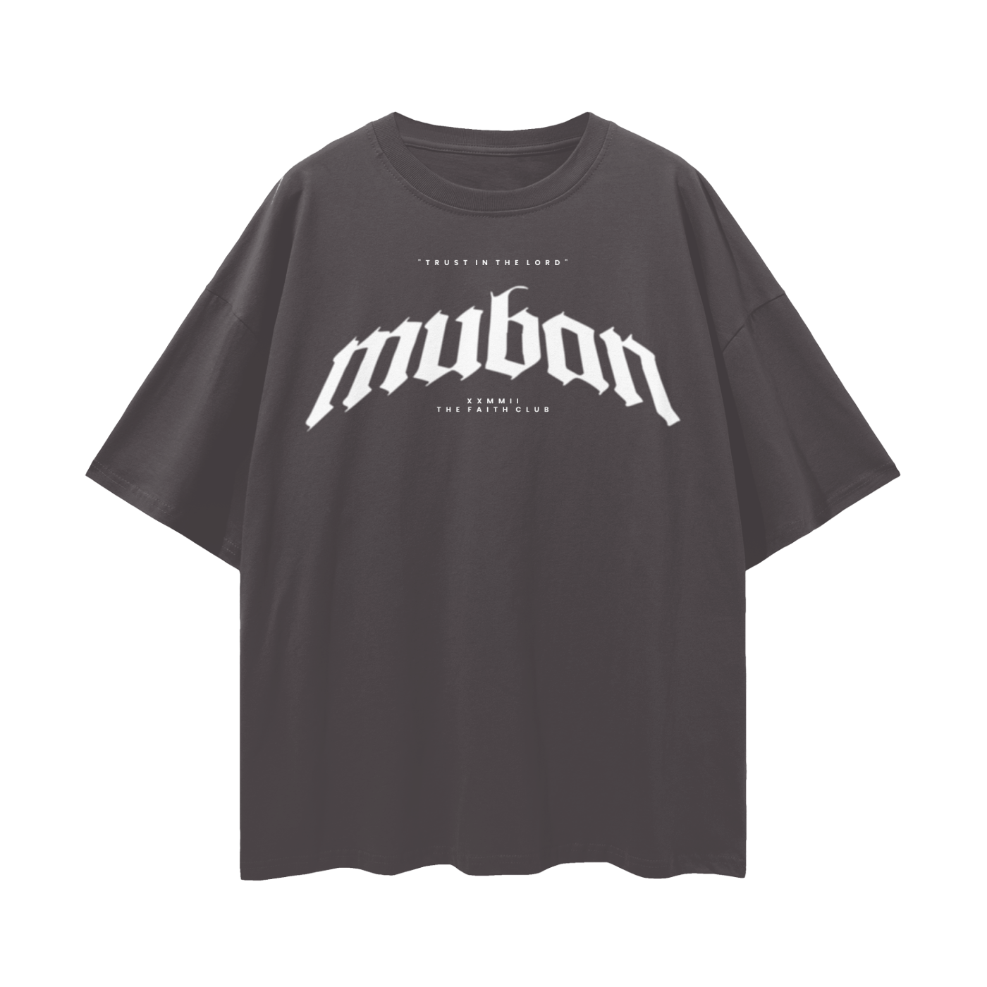 " Signature " Tee In Dark Gray