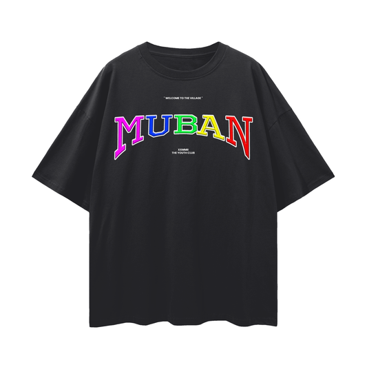 " Multi-Colored Organization " Tee In Black