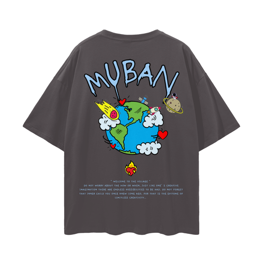" Inner Child " Tee In Dark Gray