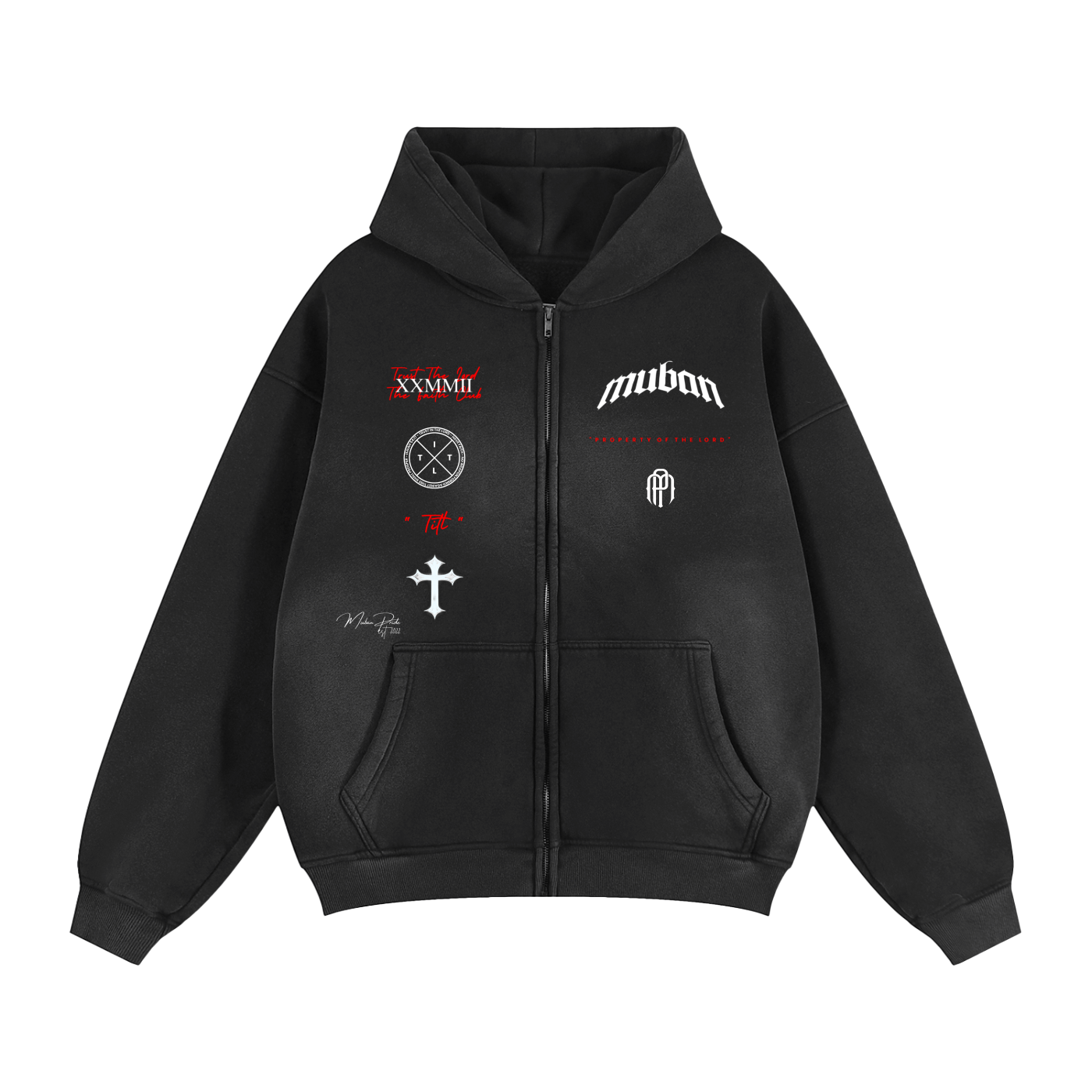 " Limited Edition " Two-way Zipper Box Fleece Hoodie