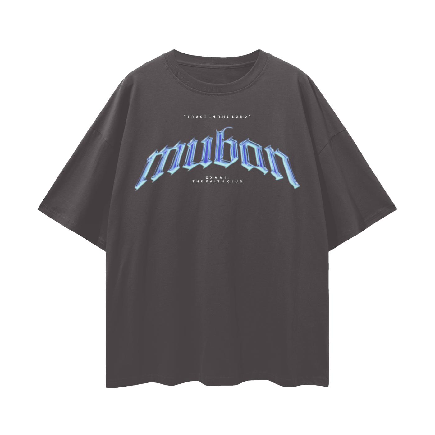 " Signature Chrome " Tee In Dark Gray