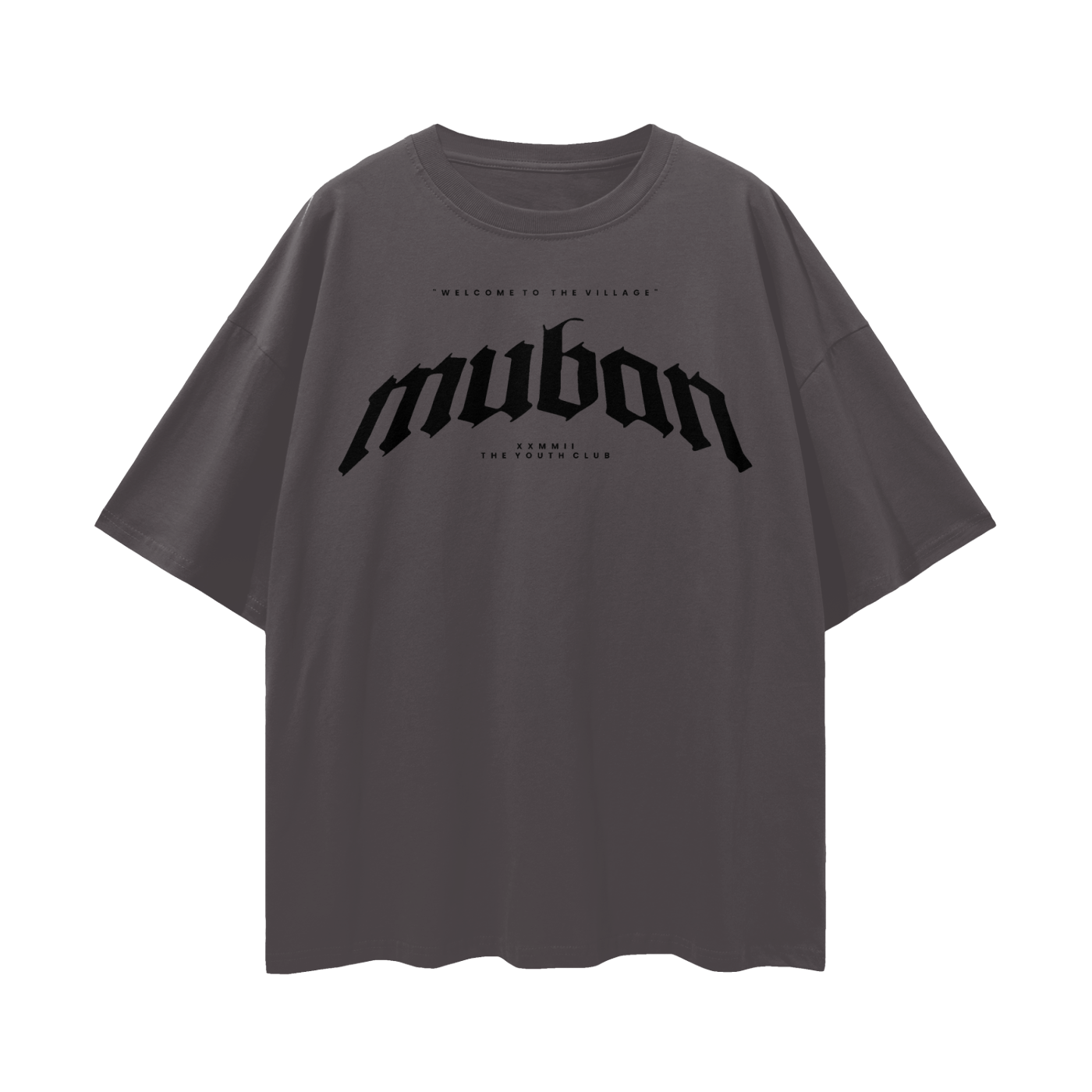 " Signature " Tee In Dark Gray