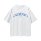 " Signature Chrome " Tee In White