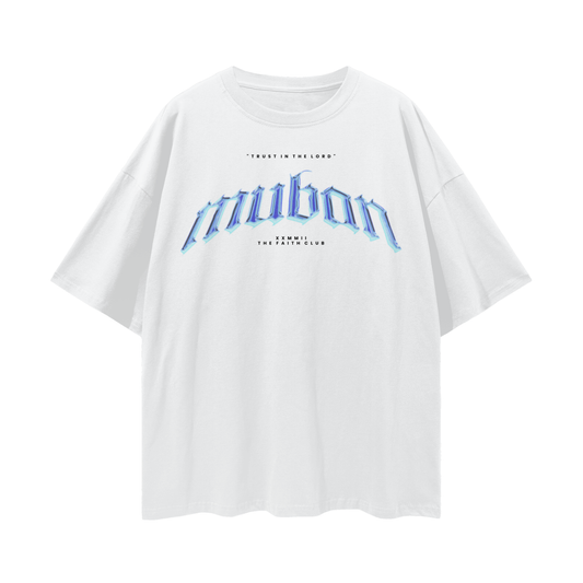 " Signature Chrome " Tee In White